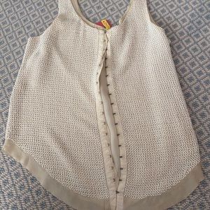 Renzo & Kai beaded white silk top